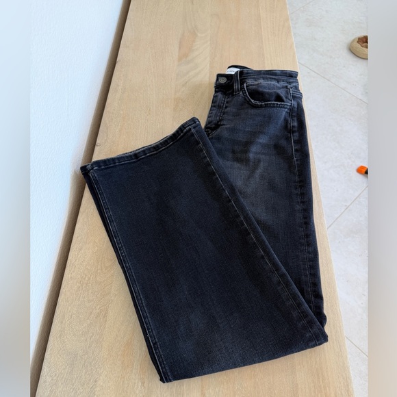 Flying Monkey Encourage - High Rise Loose Fit Wide Jeans, Faded Black, SIZE: 27 - Picture 11 of 11